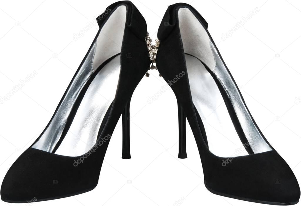 black high heel shoes