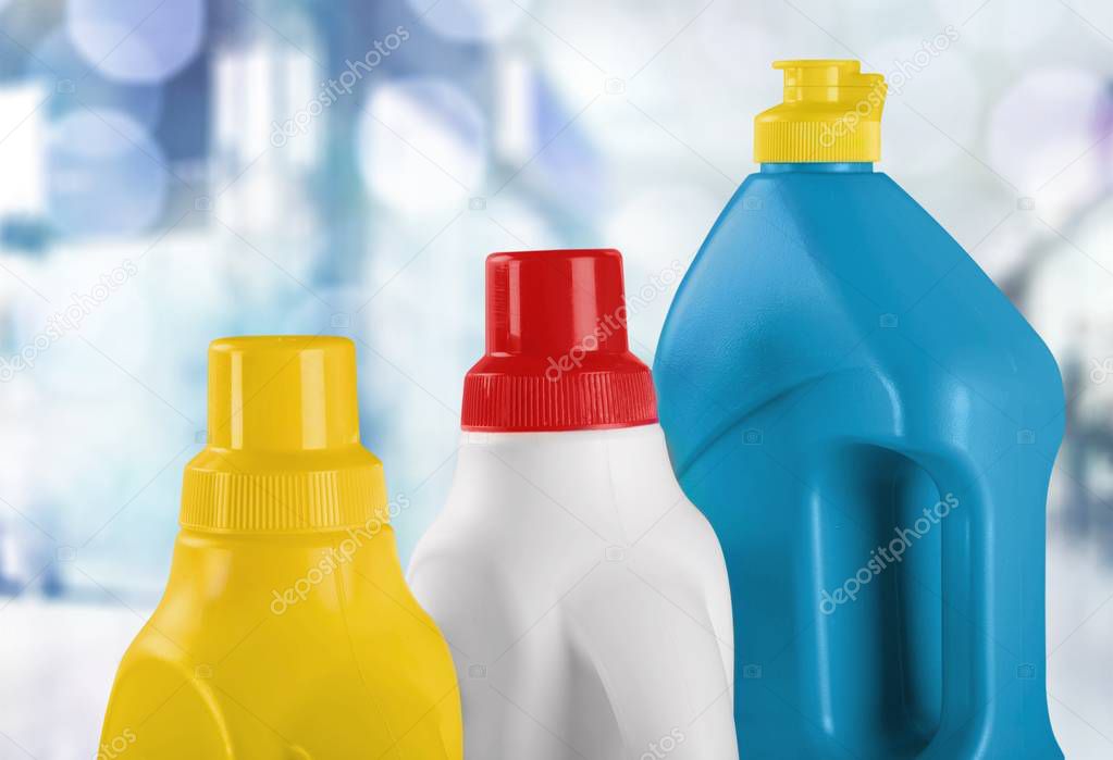 household chemicals bottles
