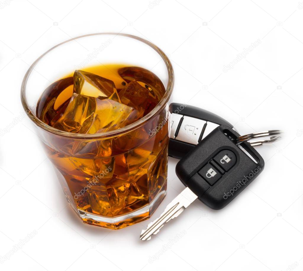 Whiskey with car keys 