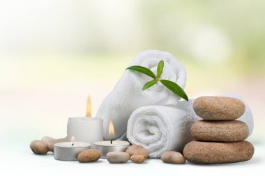 bazalt taş ve havlu