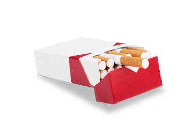 paket sigara beyaz zemin üzerine