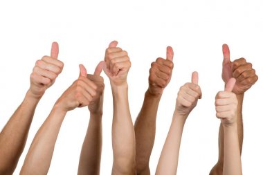 human hands showing thumps up clipart