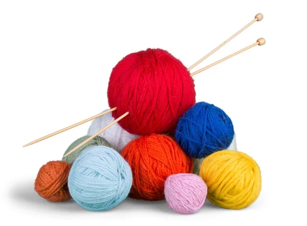 Tricô bolas de lã — Fotografia de Stock