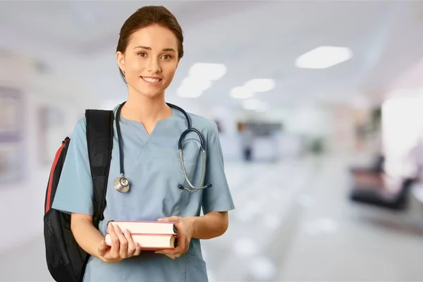 Attractive young female medical student — Stock Photo, Image