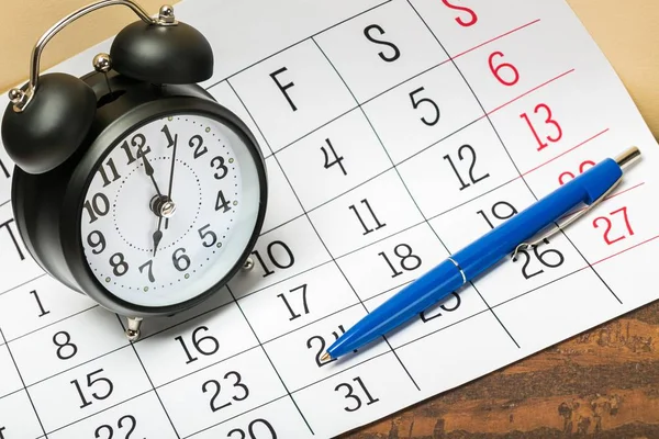 Modello di calendario organizzatore — Foto Stock