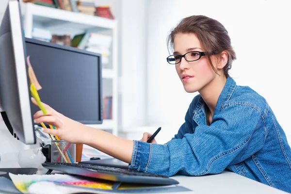 Young female designer — Stock Photo, Image