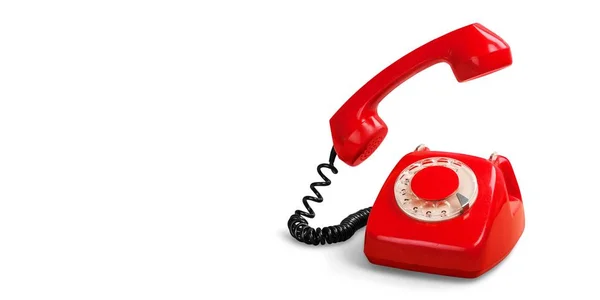 Telefone vermelho retro — Fotografia de Stock