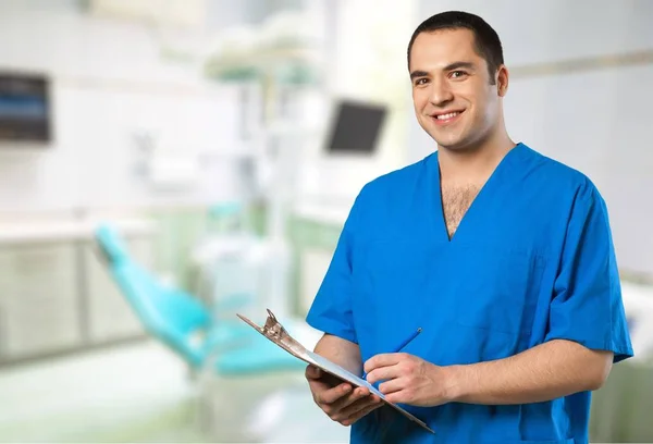 Doctor in blue uniform — Stock Photo, Image