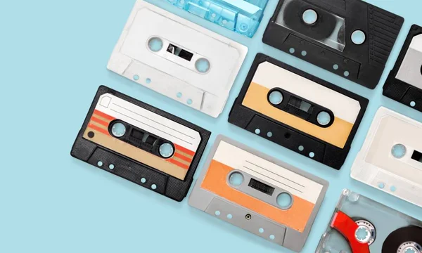 Vintage kasety na stole — Zdjęcie stockowe
