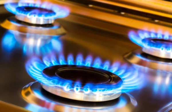 Chamas de fogão a gás — Fotografia de Stock