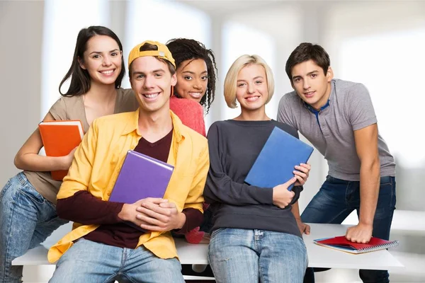 Group of happy students — Stock Photo, Image