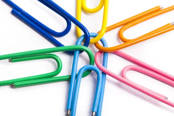 Colorful paper clips — Stock Photo, Image