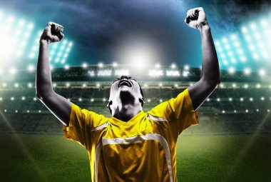 genç erkek futbol oyuncusu 
