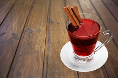 tarçın ile mulled şarap sopa