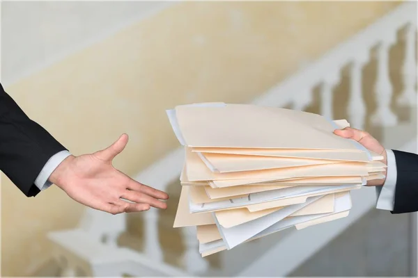 Teamwork-Konzept zwei Männer und Dokumente — Stockfoto