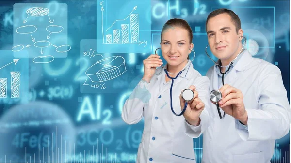 Doctors team talking expertise — Stock Photo, Image