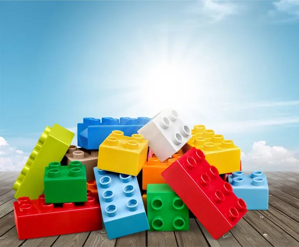 Kolorowe bloki zabawka — Zdjęcie stockowe