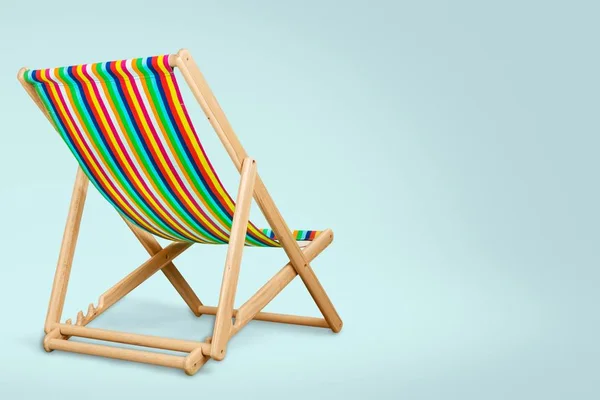 Colorful textile deckchair — Stock Photo, Image