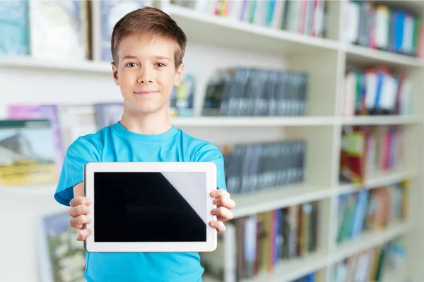 Boy Holding Tablet digital — Foto de Stock