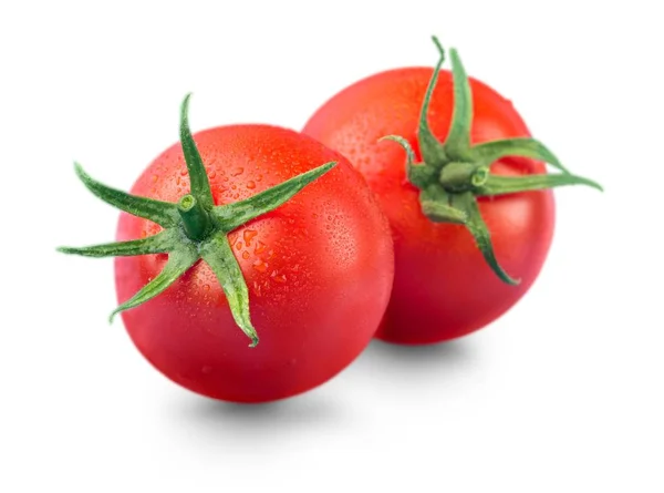 Zwei reife nasse Tomaten — Stockfoto