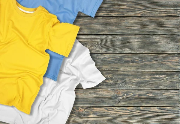 Three colorful t-shirts — Stock Photo, Image
