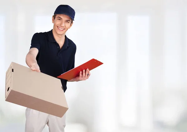 Delivery Box εκμετάλλευση άνθρωπος — Φωτογραφία Αρχείου
