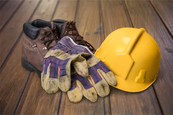 Chapéu duro de trabalho amarelo — Fotografia de Stock