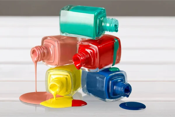 Colorful nail polishes — Stock Photo, Image