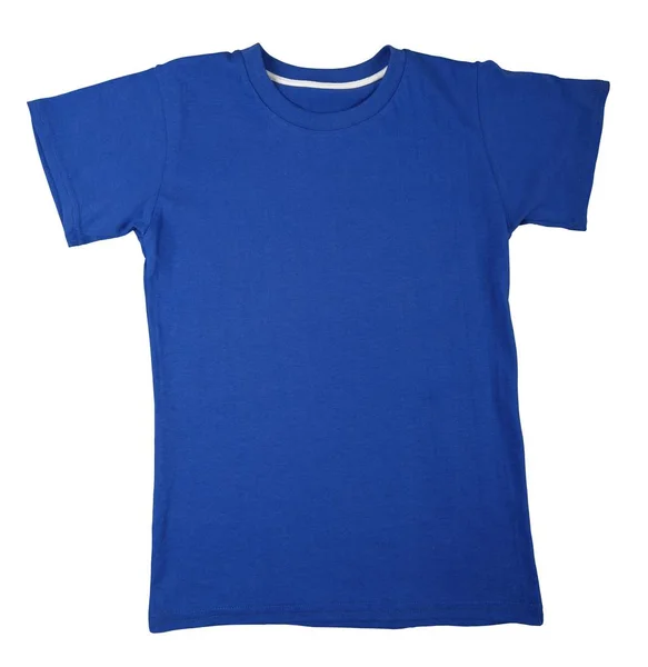 Blauw t-shirt geïsoleerd — Stockfoto