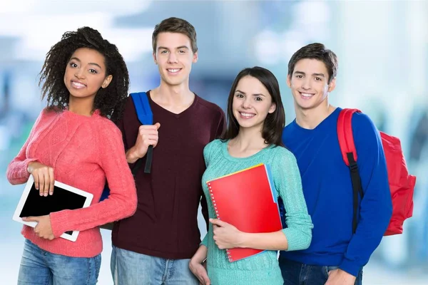 Group of students with books — Stock Photo, Image