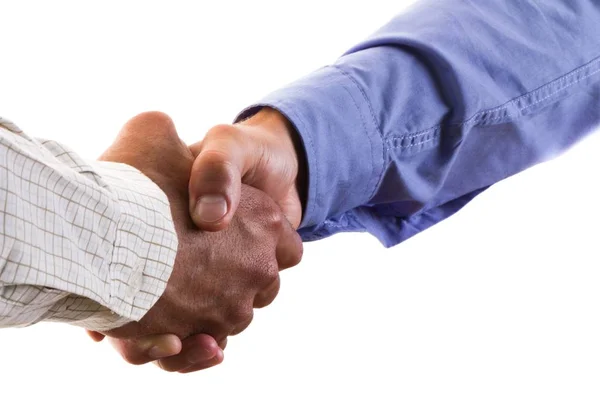 Geschäftsleute beim Händeschütteln bei Treffen — Stockfoto