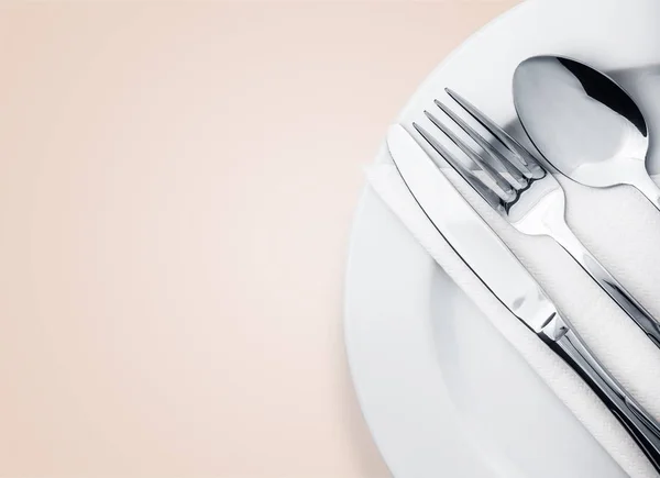 Tenedor, cuchara y cuchillo aislados —  Fotos de Stock