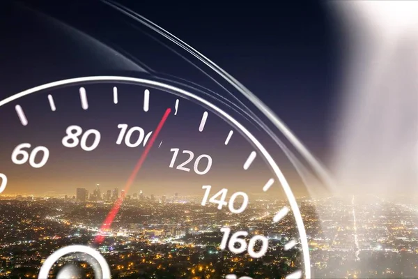 Modern car speedometer. — Stock Photo, Image