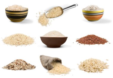 pirinç çeşitli yığınları