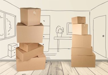 farklı karton kutular