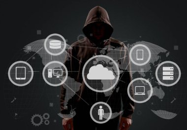 Hacker ve ağ kutsal kişilerin resmi
