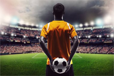 genç erkek futbol oyuncusu 