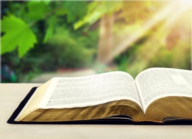 Masanın üzerinde kitabı aç