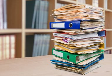 belgeleri arka plan üzerinde yığını