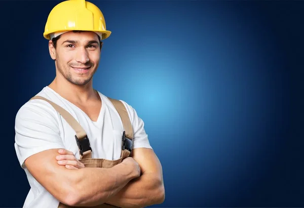 Young foreman with hard hat — Stock Photo, Image