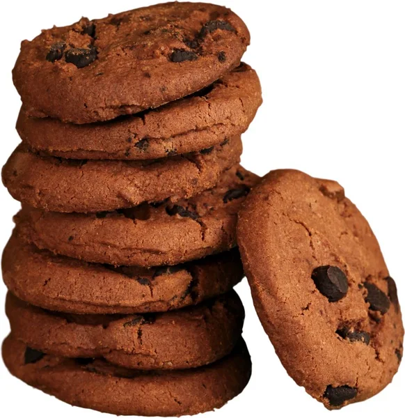 Stack of chocolate cookies — Stock Photo, Image