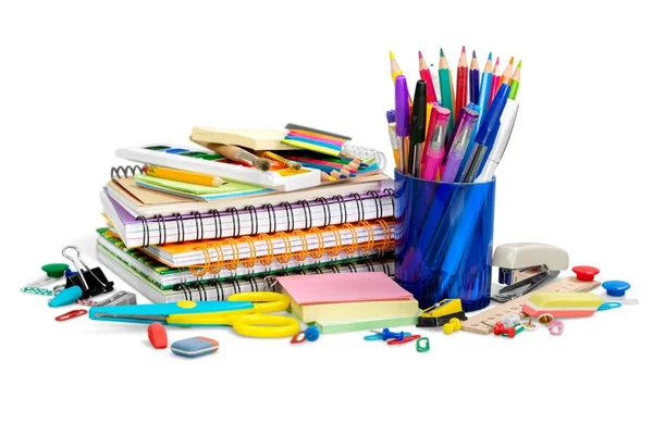 Composición de papelería escolar — Foto de Stock