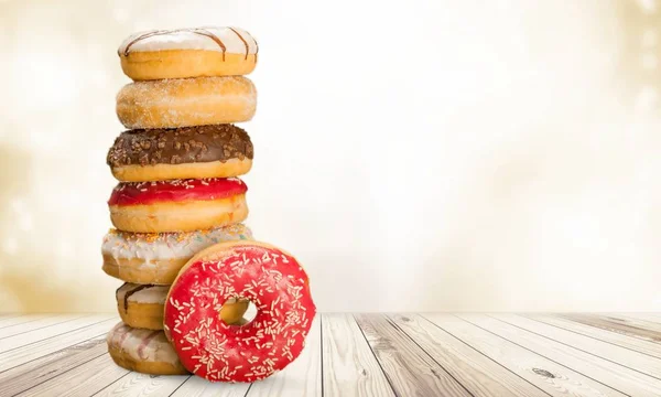 Stack of glazed doughnuts — Stock Photo, Image