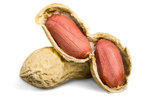 Peanuts with shells isolated — Stock Photo, Image