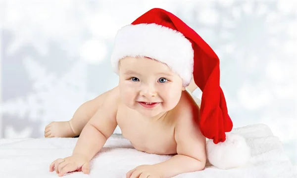 Bonito Papai Noel menino — Fotografia de Stock