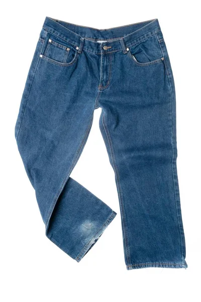 Niebieskie dżinsy izolowane — Zdjęcie stockowe