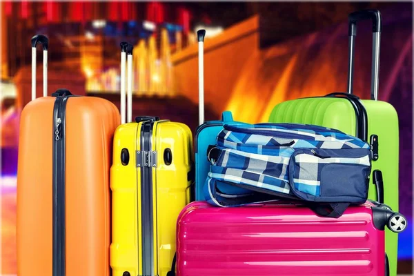 Luggage bags on background — Stock Photo, Image