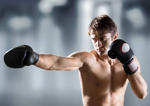 Retrato de un hombre guapo boxeador — Foto de Stock