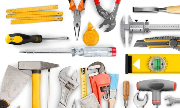 Werkzeuge für die Arbeit auf dem Tisch — Stockfoto