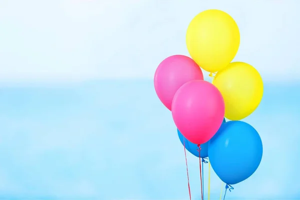 Branco di palloncini colorati — Foto Stock